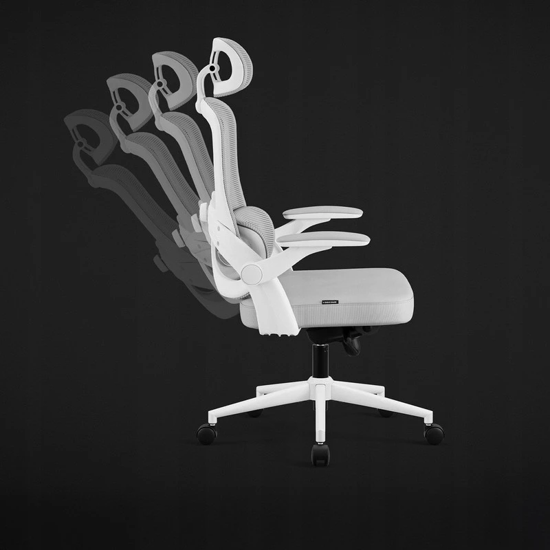 Ergonominė biuro kėdė DIABLO V-Light balta/pilka