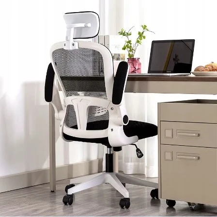 Ergonominė biuro kėdė FIBI Juodas & Baltas su mikro tinkleliu