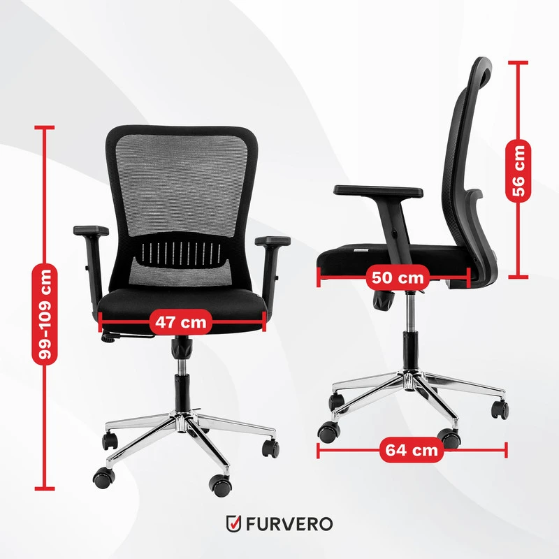Ergonominė biuro kėdė FURVERO reguliuojama