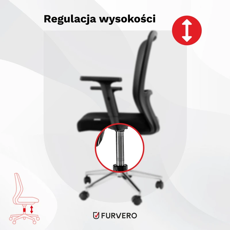 Ergonominė biuro kėdė FURVERO reguliuojama