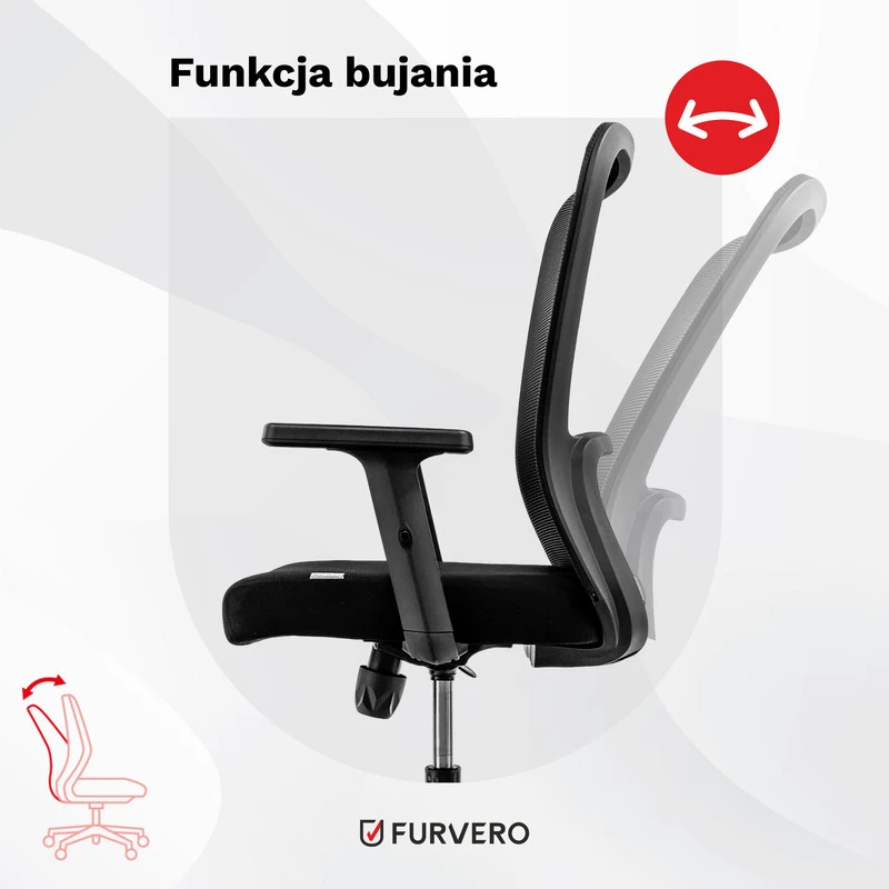 Ergonominė biuro kėdė FURVERO reguliuojama