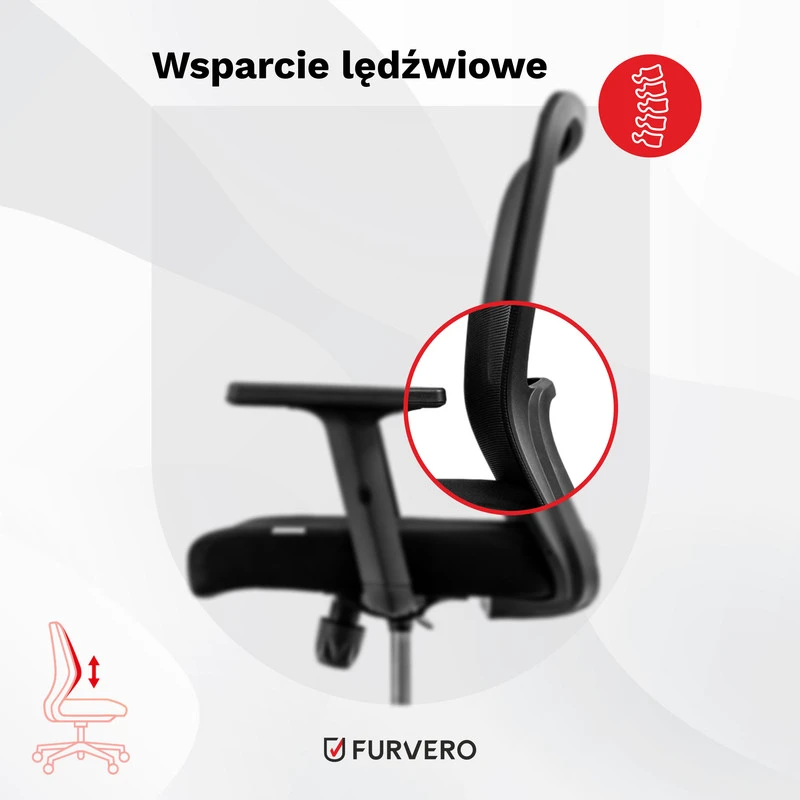 Ergonominė biuro kėdė FURVERO reguliuojama