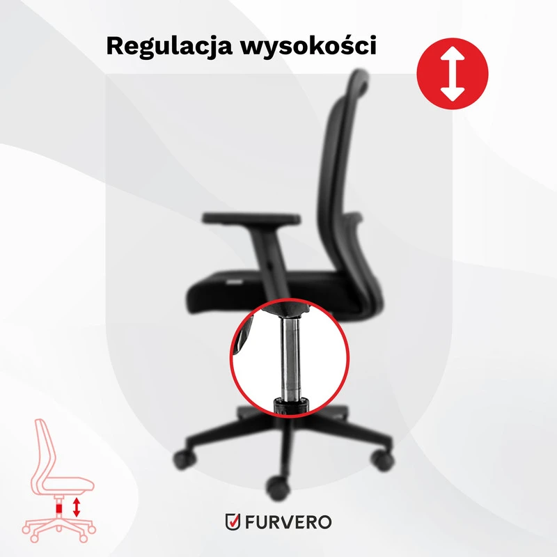 Ergonominė biuro kėdė FURVERO reguliuojama