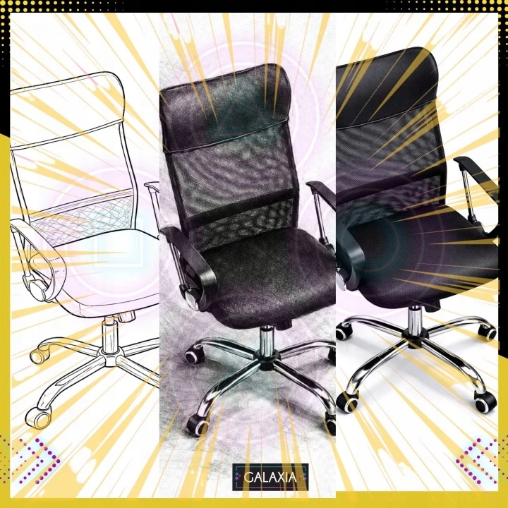 Ergonominė biuro kėdė juoda