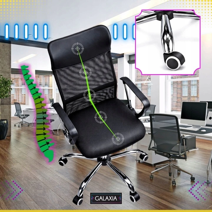 Ergonominė biuro kėdė juoda