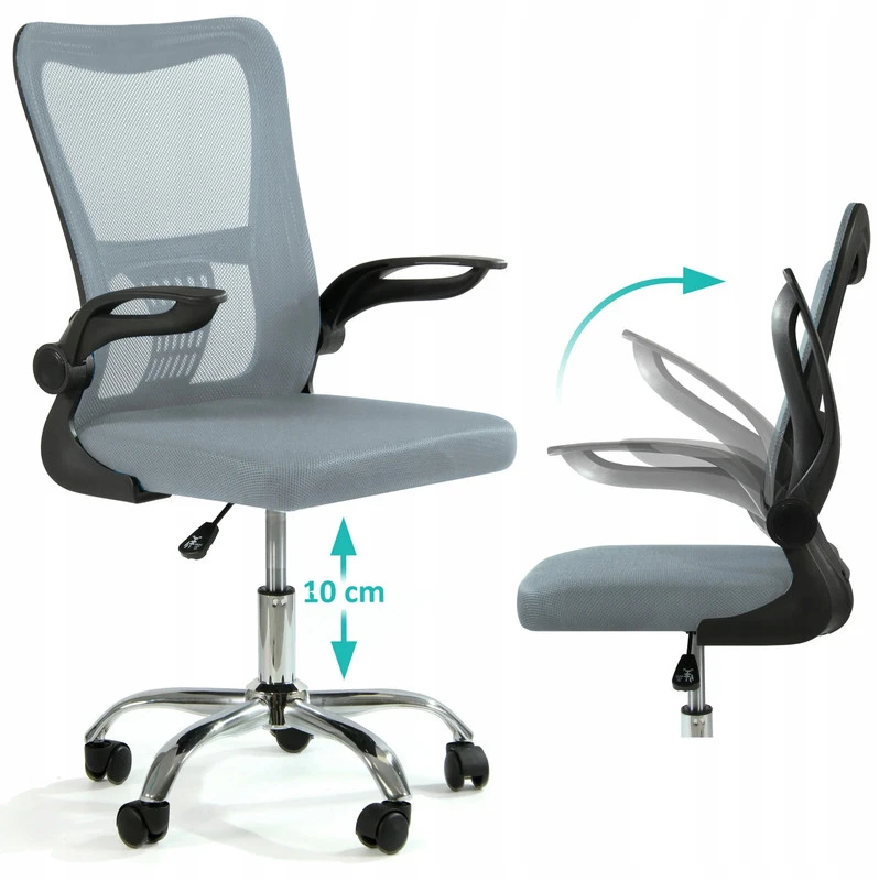 Ergonominė biuro kėdė Sesto Senso V8, pilka, su juosmens atrama