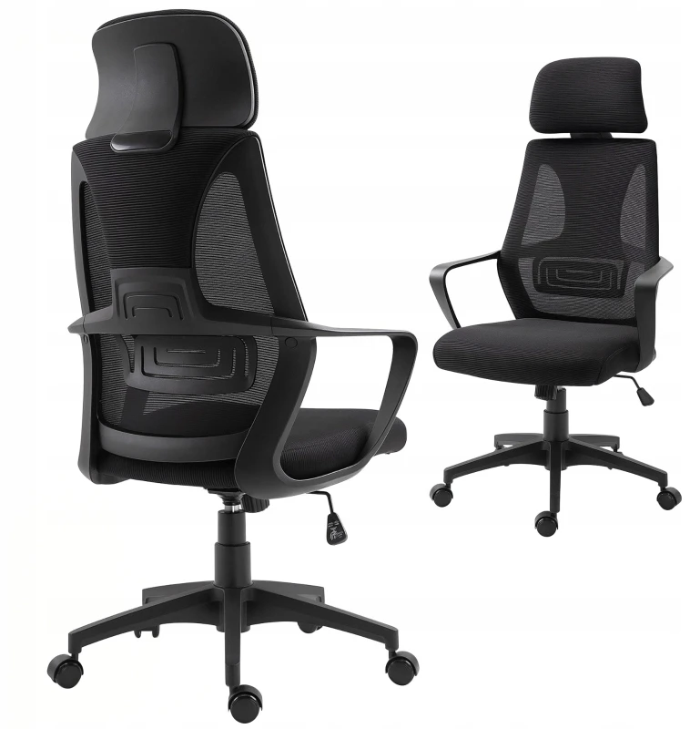 Ergonominė biuro kėdė su galvos ir juosmens atrama