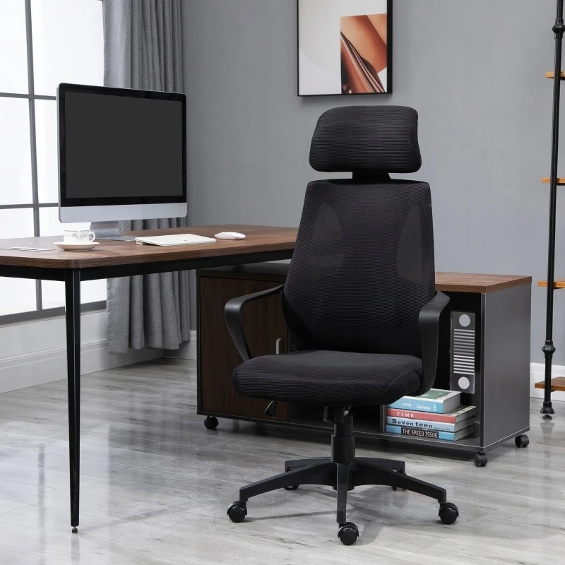 Ergonominė biuro kėdė su galvos ir juosmens atrama