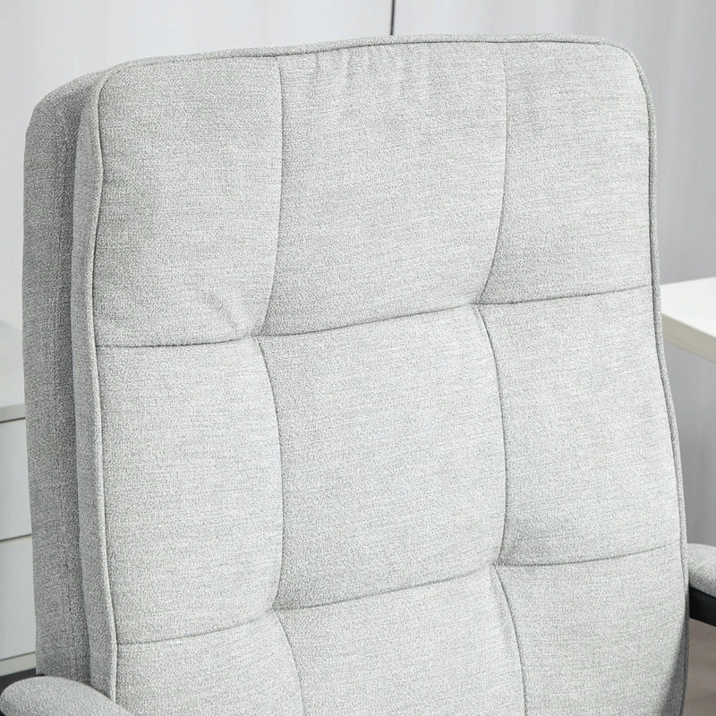Ergonominė biuro kėdė su supimo funkcija, pilka