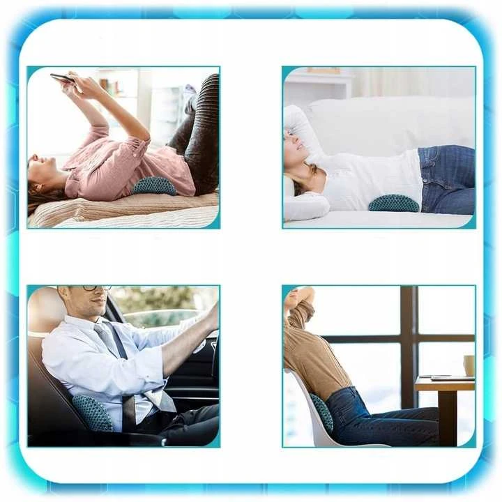 Ergonominė ortopedinė juosmens pagalvė automobiliui, Memory Foam
