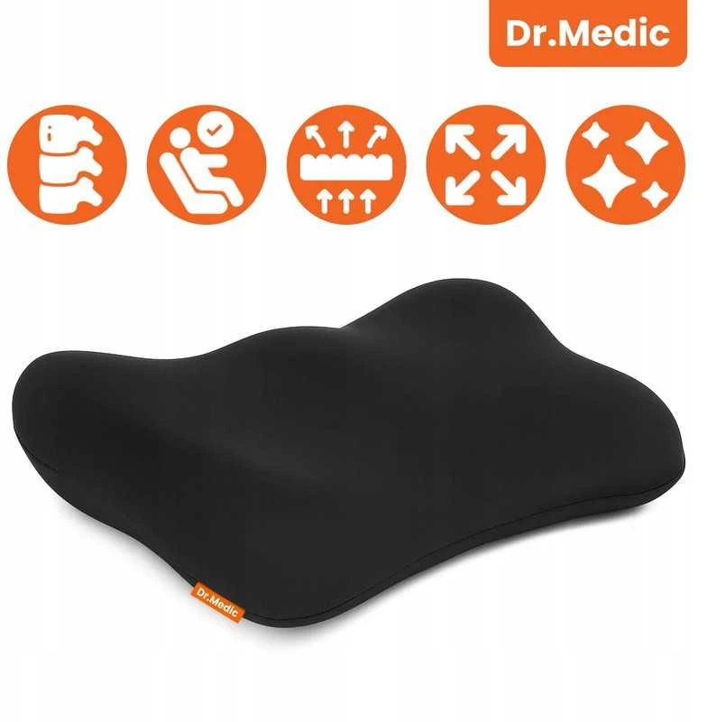 Ergonominė ortopedinė juosmens pagalvė kėdei ir foteliui, Memory Foam