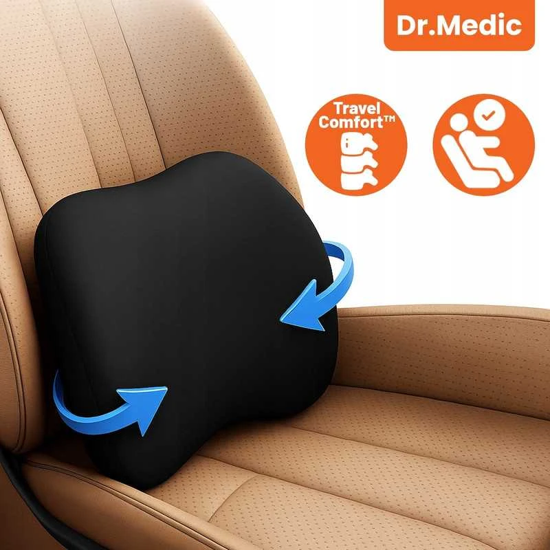 Ergonominė ortopedinė juosmens pagalvė kėdei ir foteliui, Memory Foam