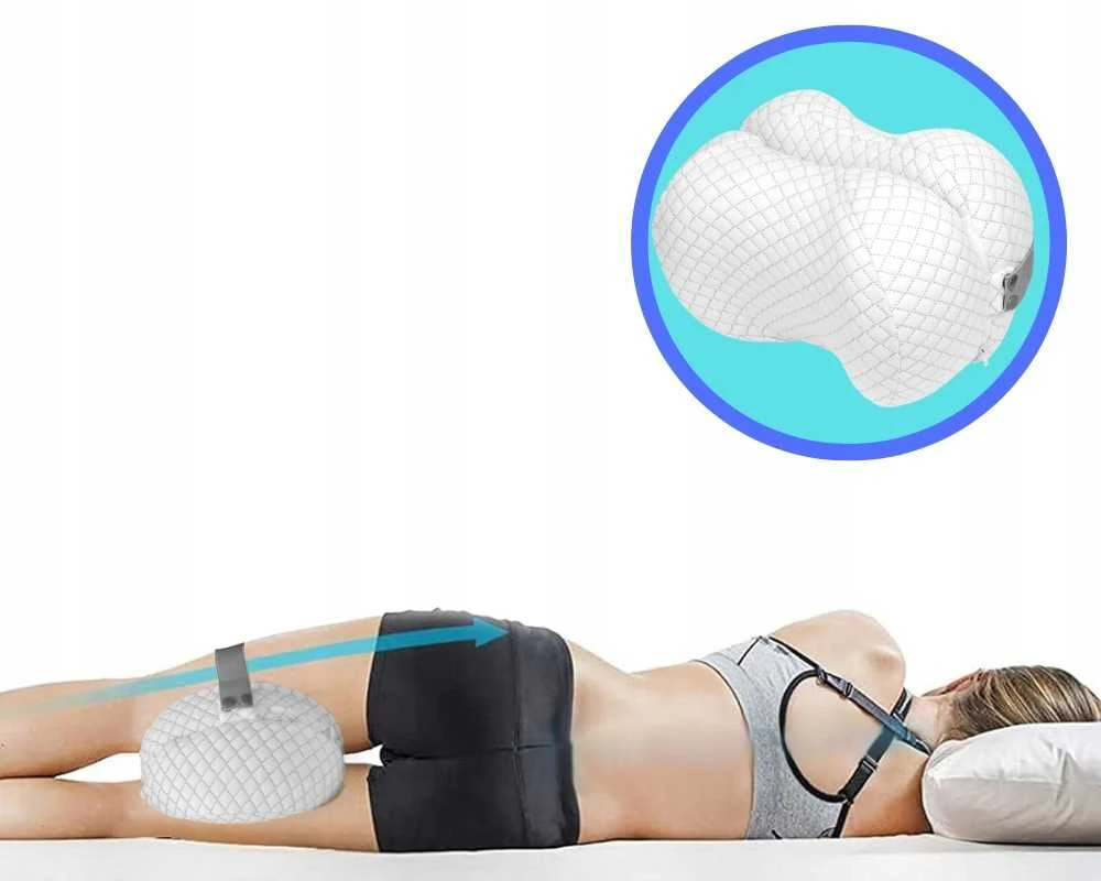Ergonominė ortopedinė kojų pagalvė miegui ant šono, Memory Foam