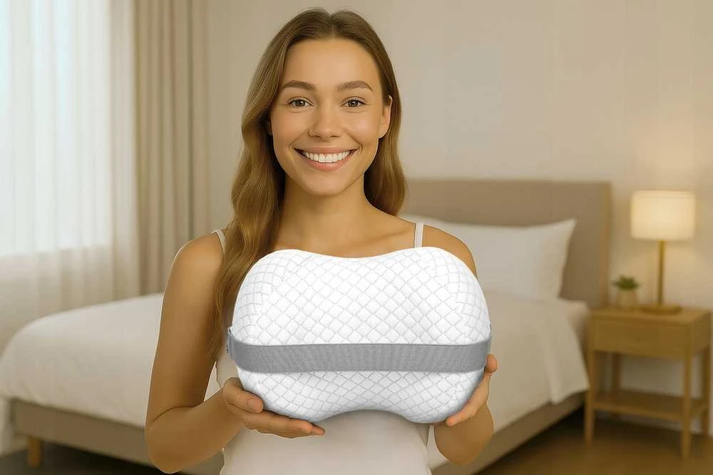 Ergonominė ortopedinė kojų pagalvė miegui ant šono, Memory Foam