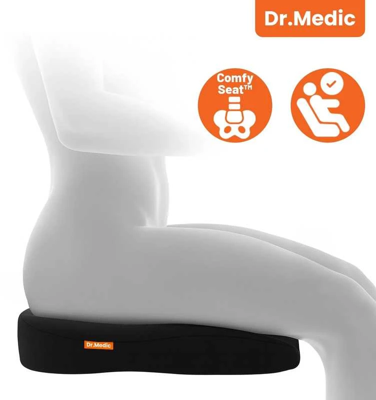 Ergonominė ortopedinė pagalvė sėdėjimui automobilyje ir biure