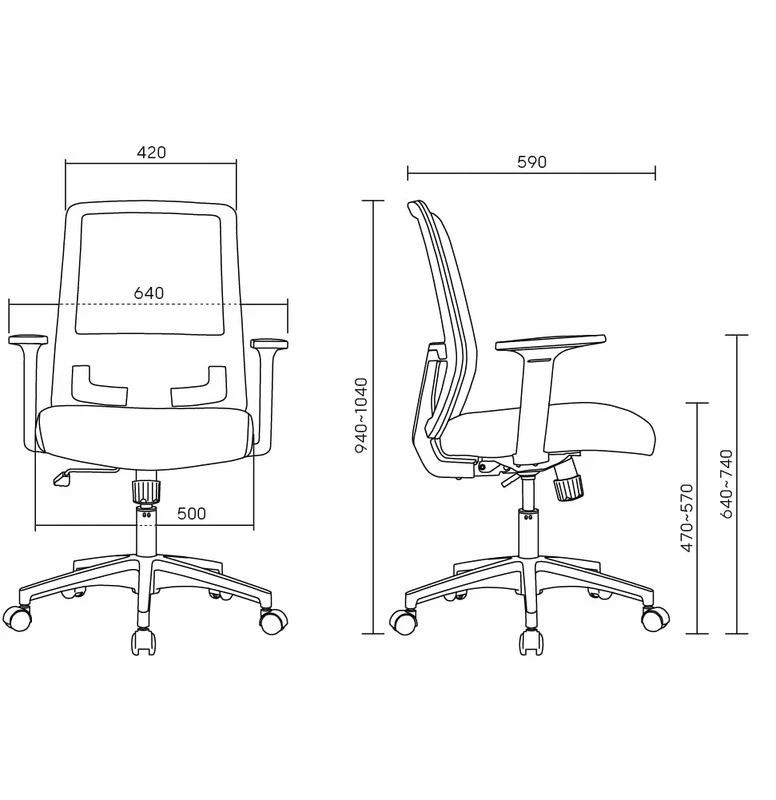 Ergonominė pasukama kėdė Spacetronik su tinkleliu