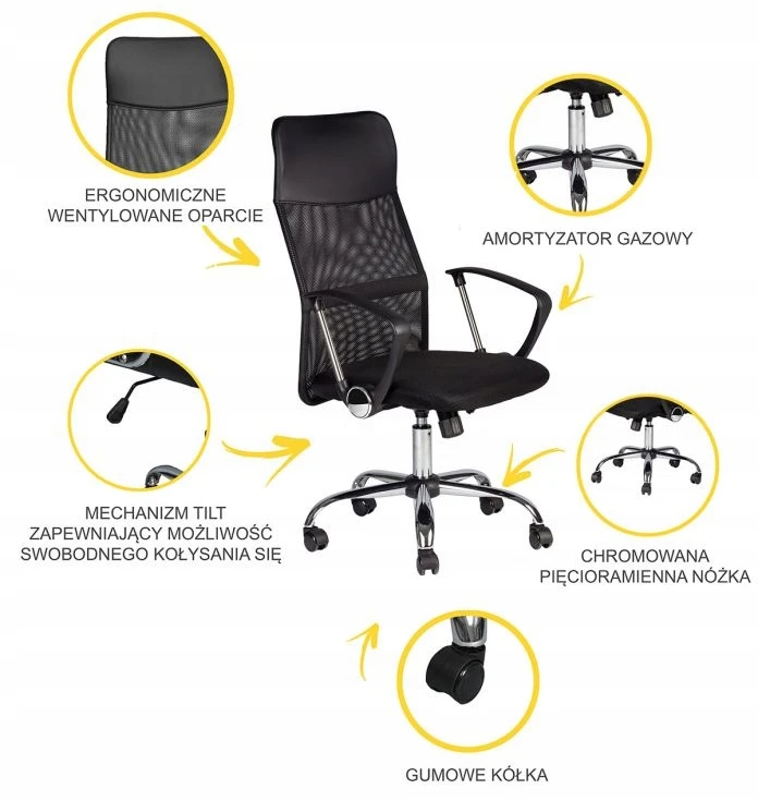 Ergonominė ventiliuojama darbo kėdė