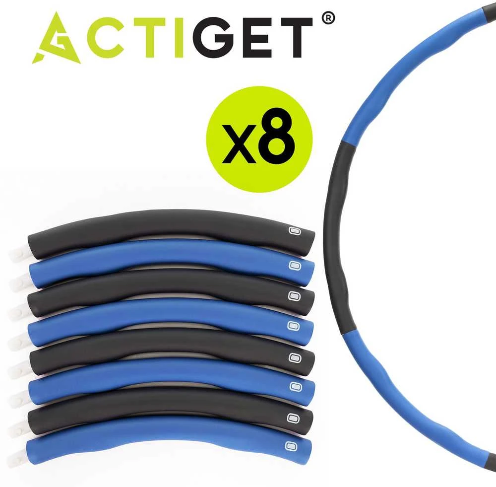 Fitness Hula Hoop lankas 90 cm su masažiniais iškilimais ir minkšta putų danga