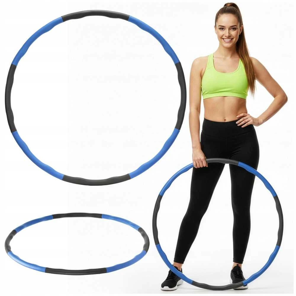 Fitness Hula Hoop lankas 90 cm su masažiniais iškilimais ir minkšta putų danga