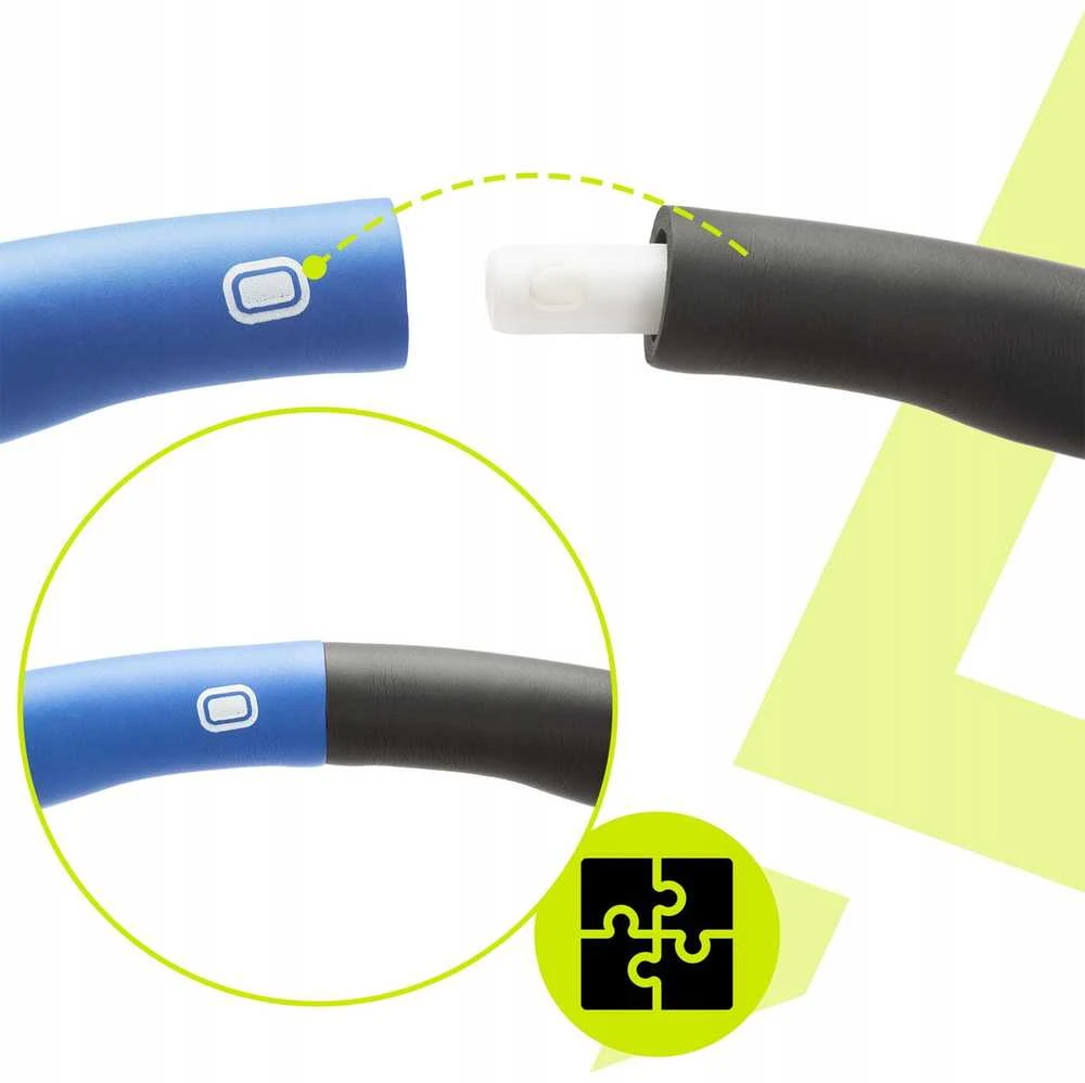 Fitness Hula Hoop lankas 90 cm su masažiniais iškilimais ir minkšta putų danga