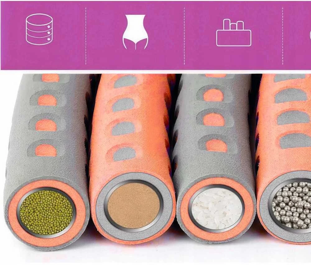 Fitness Hula Hoop lankas liekninimui su minkšta kempinės danga, sulankstomas metalinis lankas + šokdynė