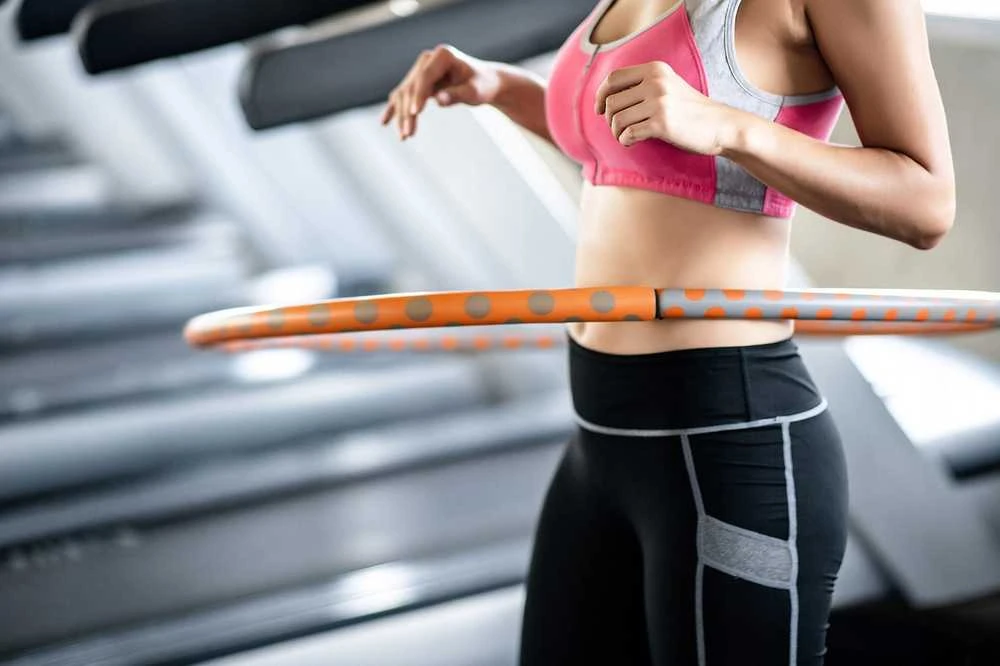Fitness Hula Hoop lankas liekninimui su minkšta kempinės danga, sulankstomas metalinis lankas + šokdynė