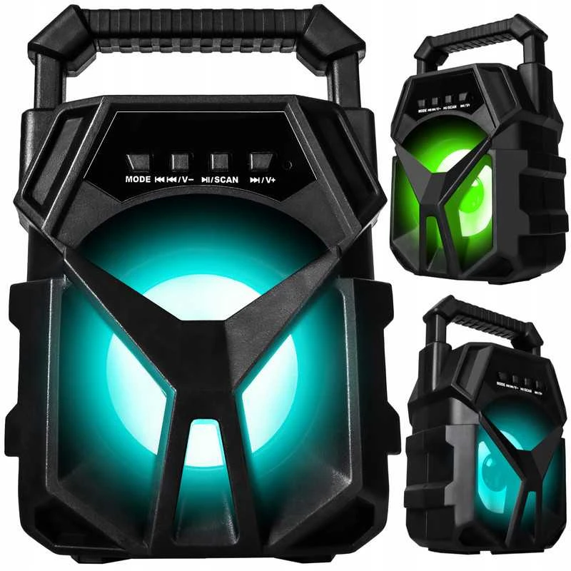 Galinga nešiojama belaidė „Bluetooth“ kolonėlė 400 W su FM radiju, USB, SD ir LED