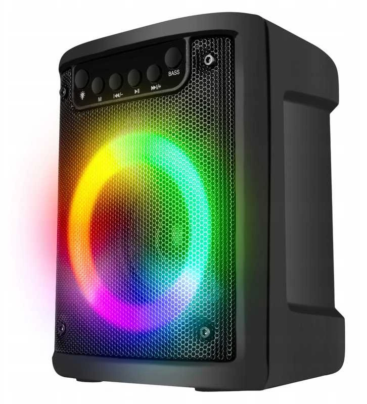 Galinga nešiojama belaidė „Bluetooth“ kolonėlė 500 W su FM radiju, USB, SD ir LED