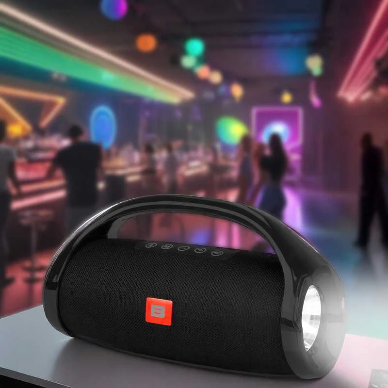 Galinga nešiojama „Bluetooth“ kolonėlė–boombox su mikrofonu, FM radiju ir karaoke