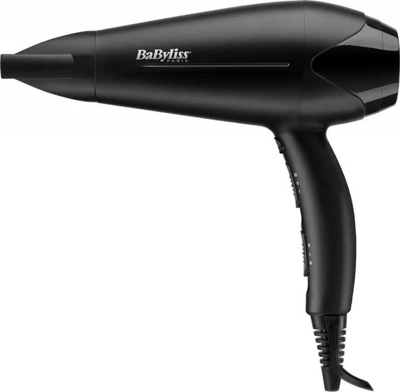 Galingas ir lengvas Babyliss plaukų džiovintuvas – 2100 W namams ir kelionėms.