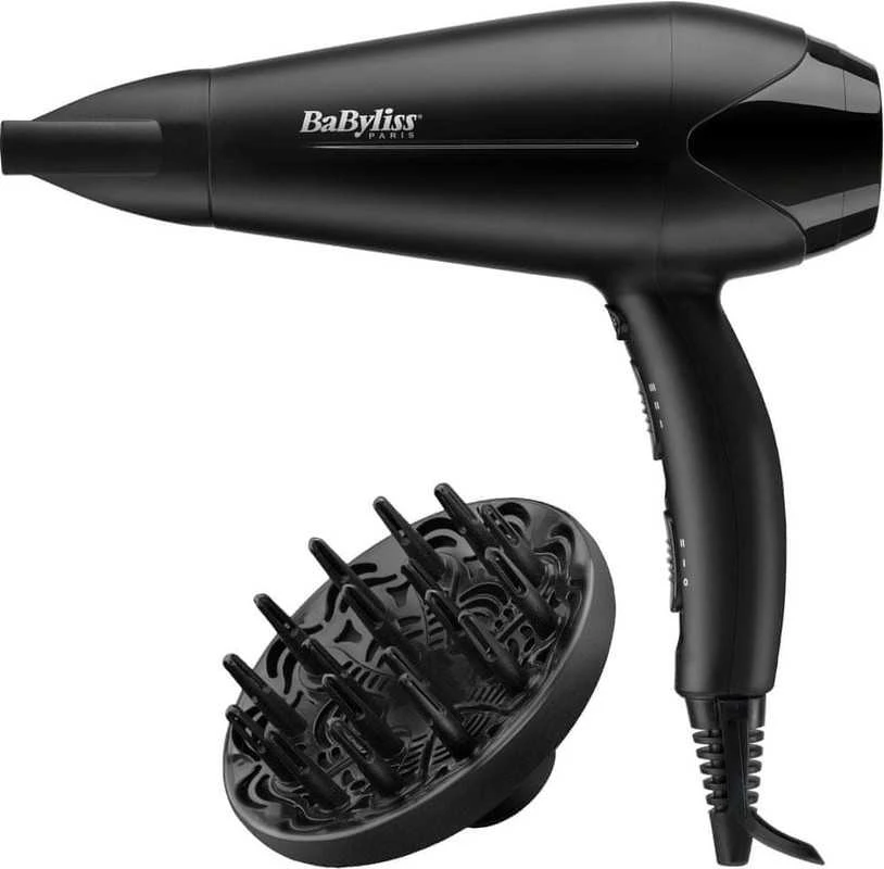 Galingas ir lengvas Babyliss plaukų džiovintuvas – 2100 W namams ir kelionėms.
