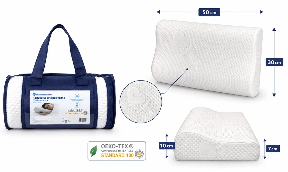 Herz Medical Instruments Ortopedinė pagalvė Herz Medical, 50 × 30 cm
