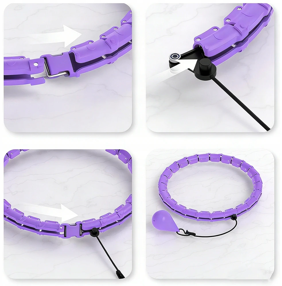 Hula lankas Bedee, 36,5 cm, violetinis
