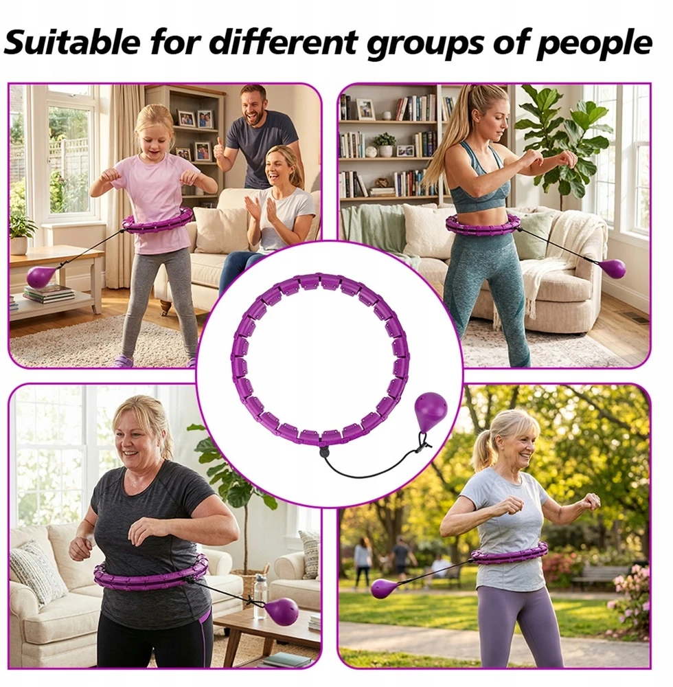 Hula lankas Bedee su svareliu, violetinis