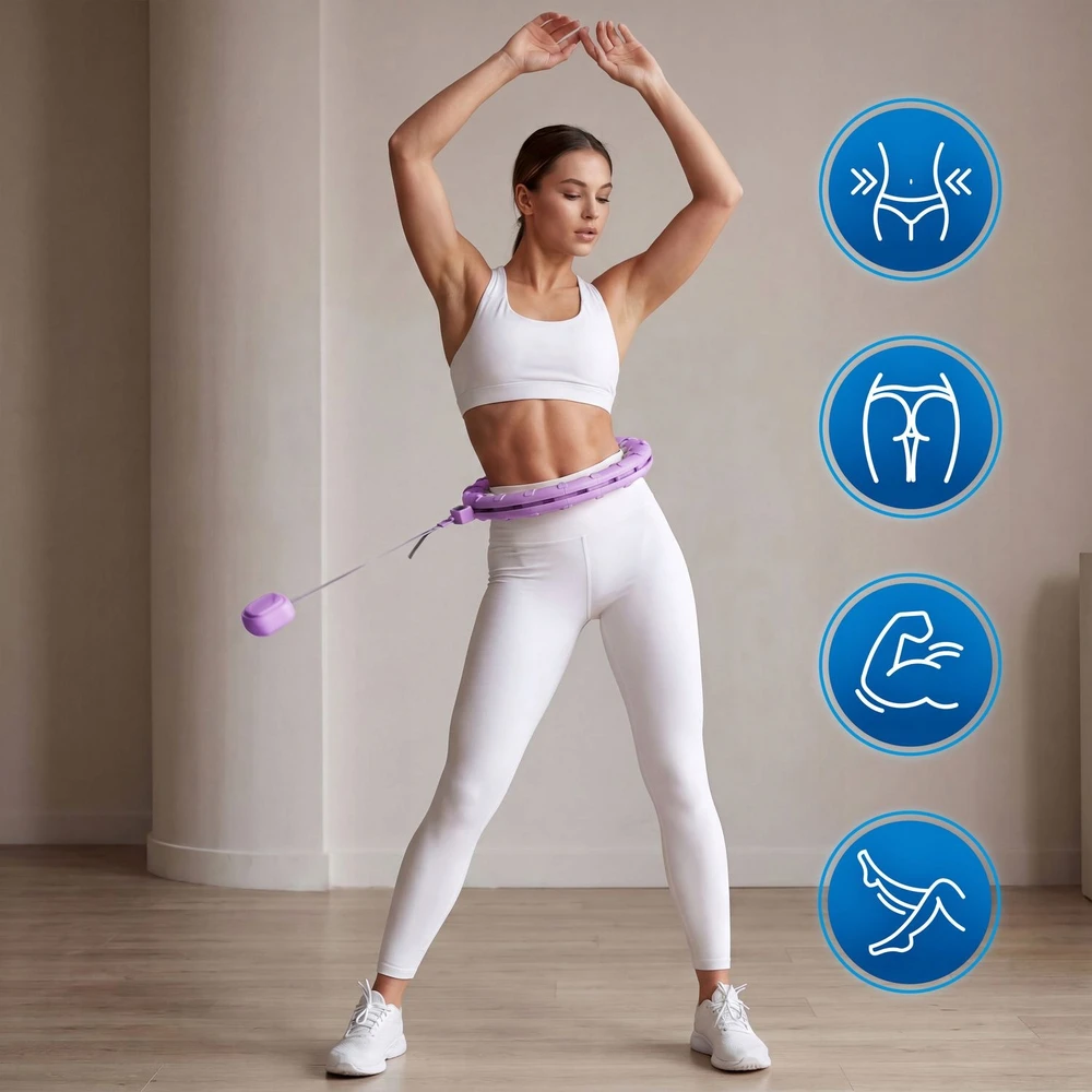 Hula lankas Gymtek, 90 cm, violetinis