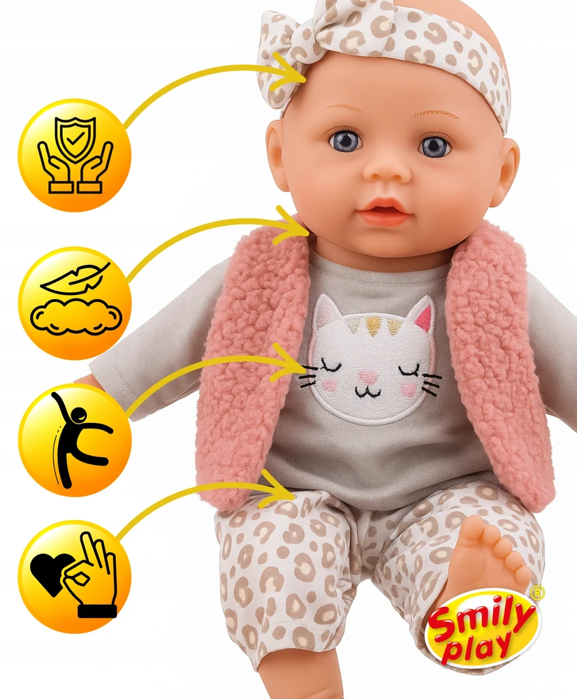 Interaktyvi lėlė Smily Play, 32 cm