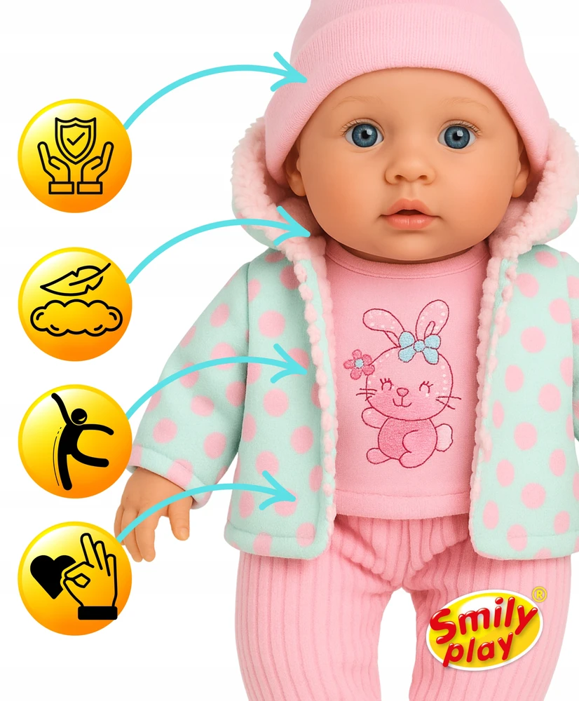 Interaktyvi lėlė Smily Play, 33 cm