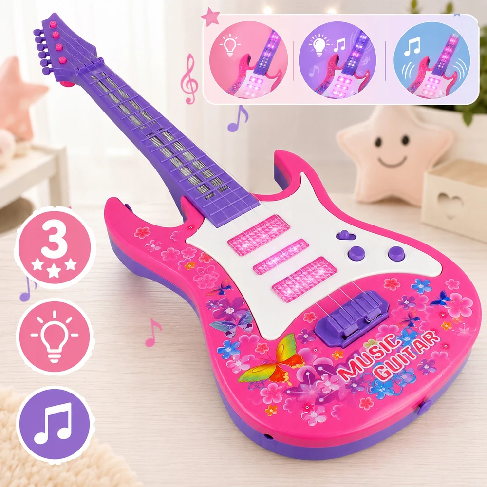 Interaktyvi žaislinė gitara Stator, 53 cm