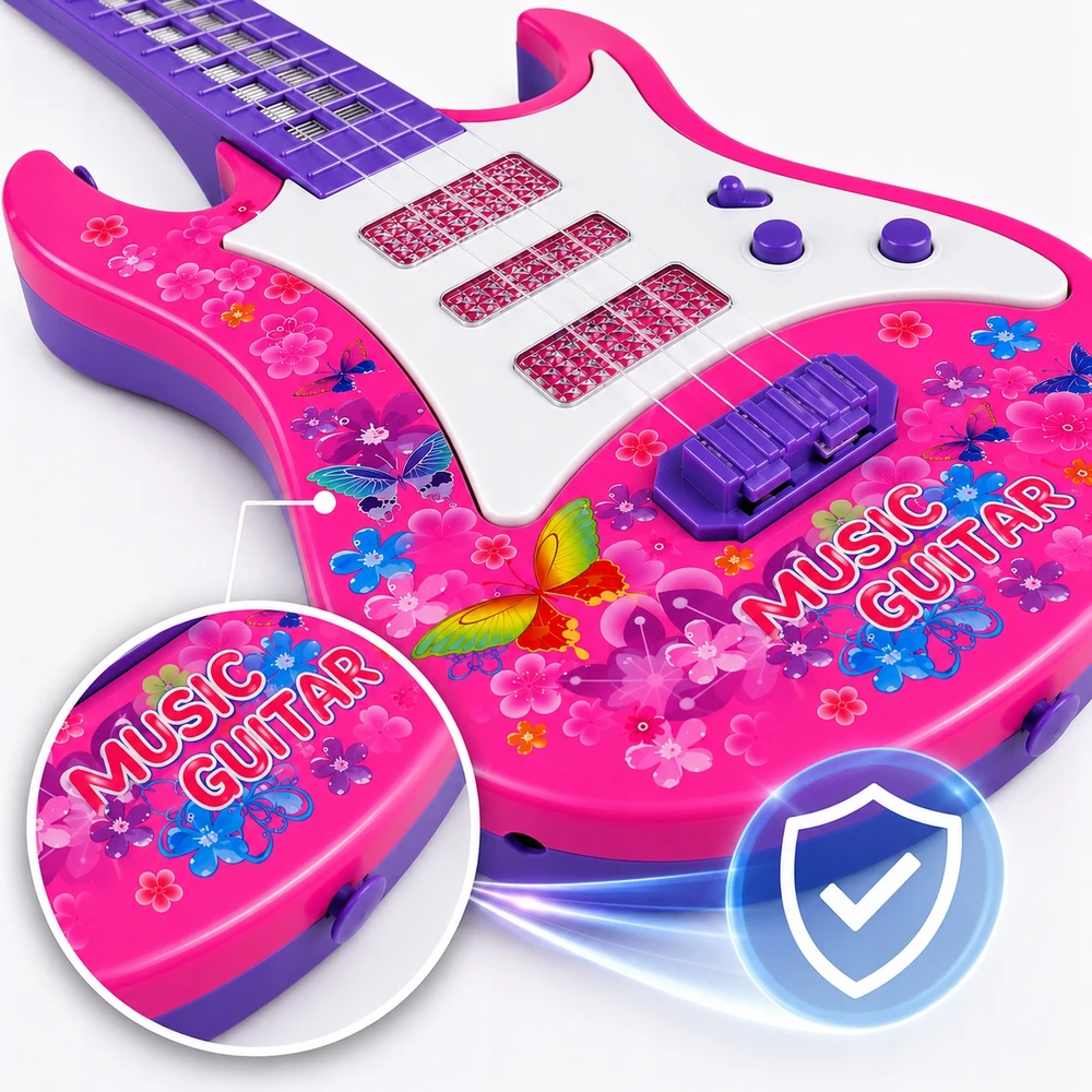 Interaktyvi žaislinė gitara Stator, 53 cm