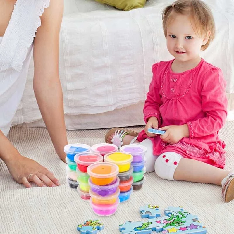 Interaktyvus plastilino ir slime rinkinys vaikams, 24 spalvos