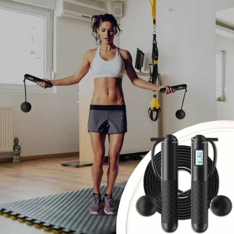 Išmanioji Šokdynė su LED Ekranu ir Skaitikliu | Reguliuojama Ilgis 280 cm | Sportui ir Fitnesui