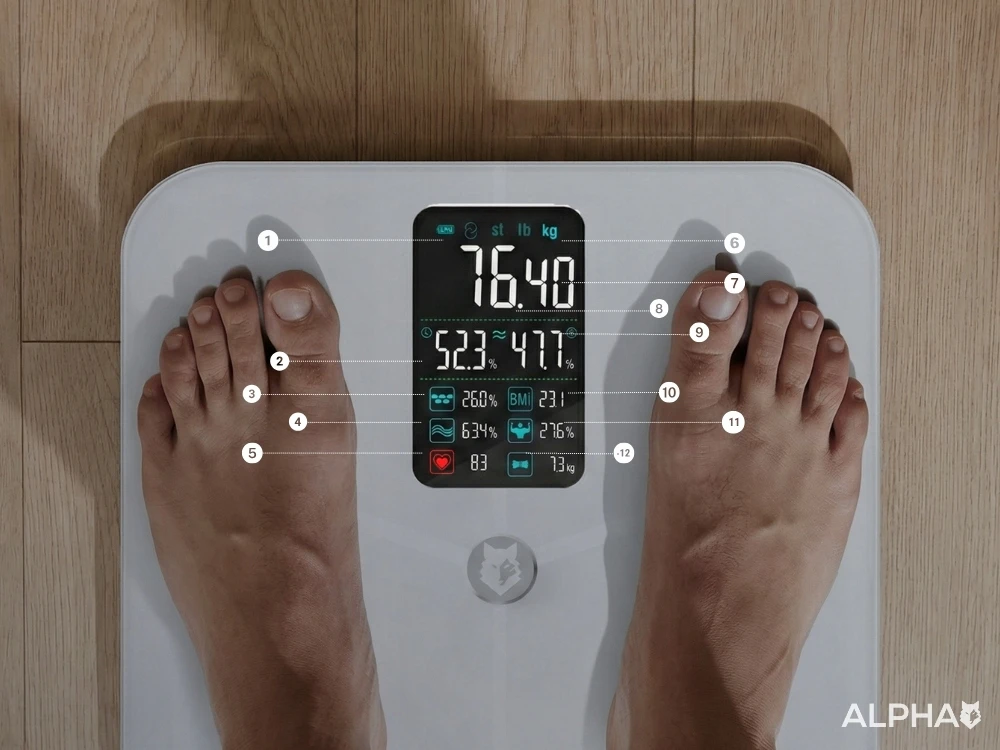 Išmaniosios elektroninės svarstyklės ALPHA, iki 180 kg