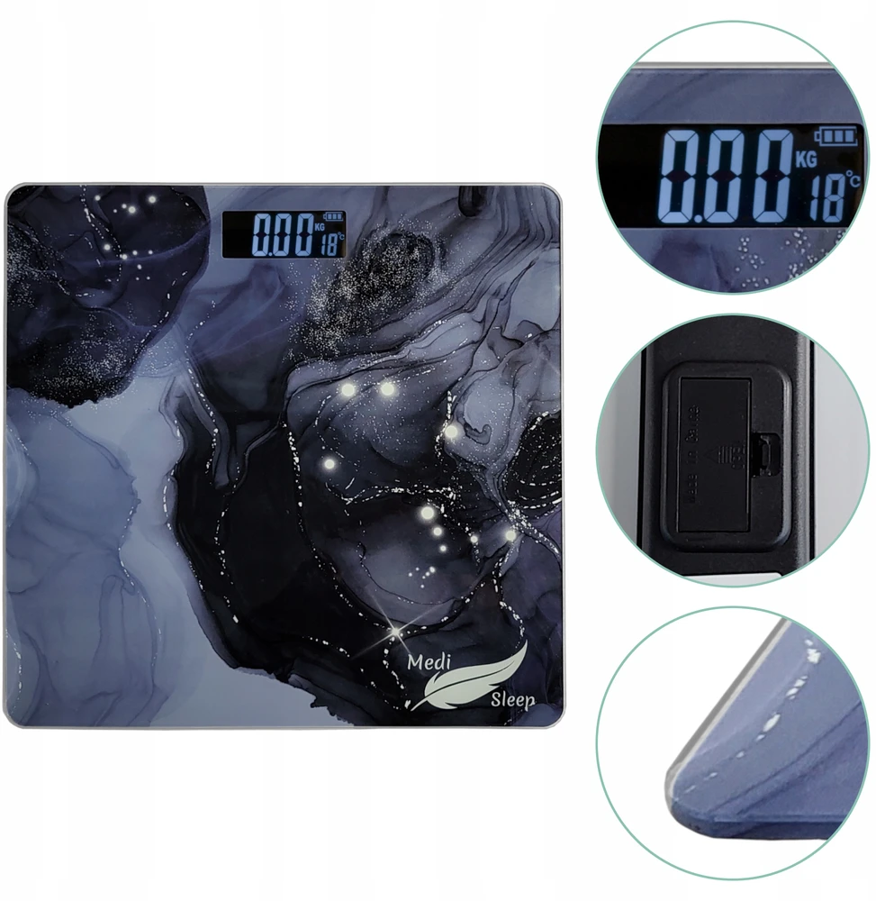 Išmaniosios vonios svarstyklės Medi Sleep, iki 180 kg