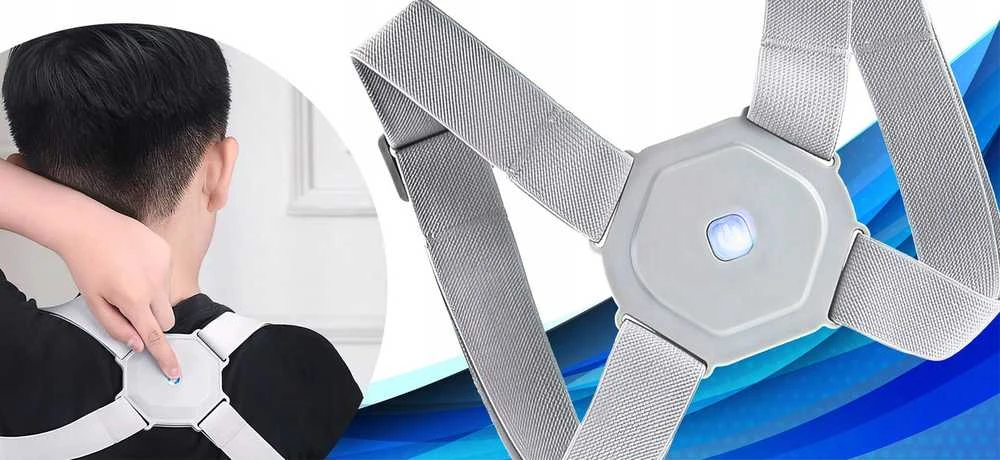 Išmanus laikysenos korektorius nugarai su USB įkrovimu