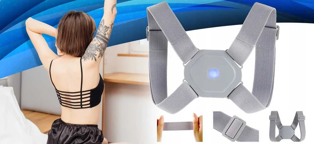 Išmanus laikysenos korektorius nugarai su USB įkrovimu