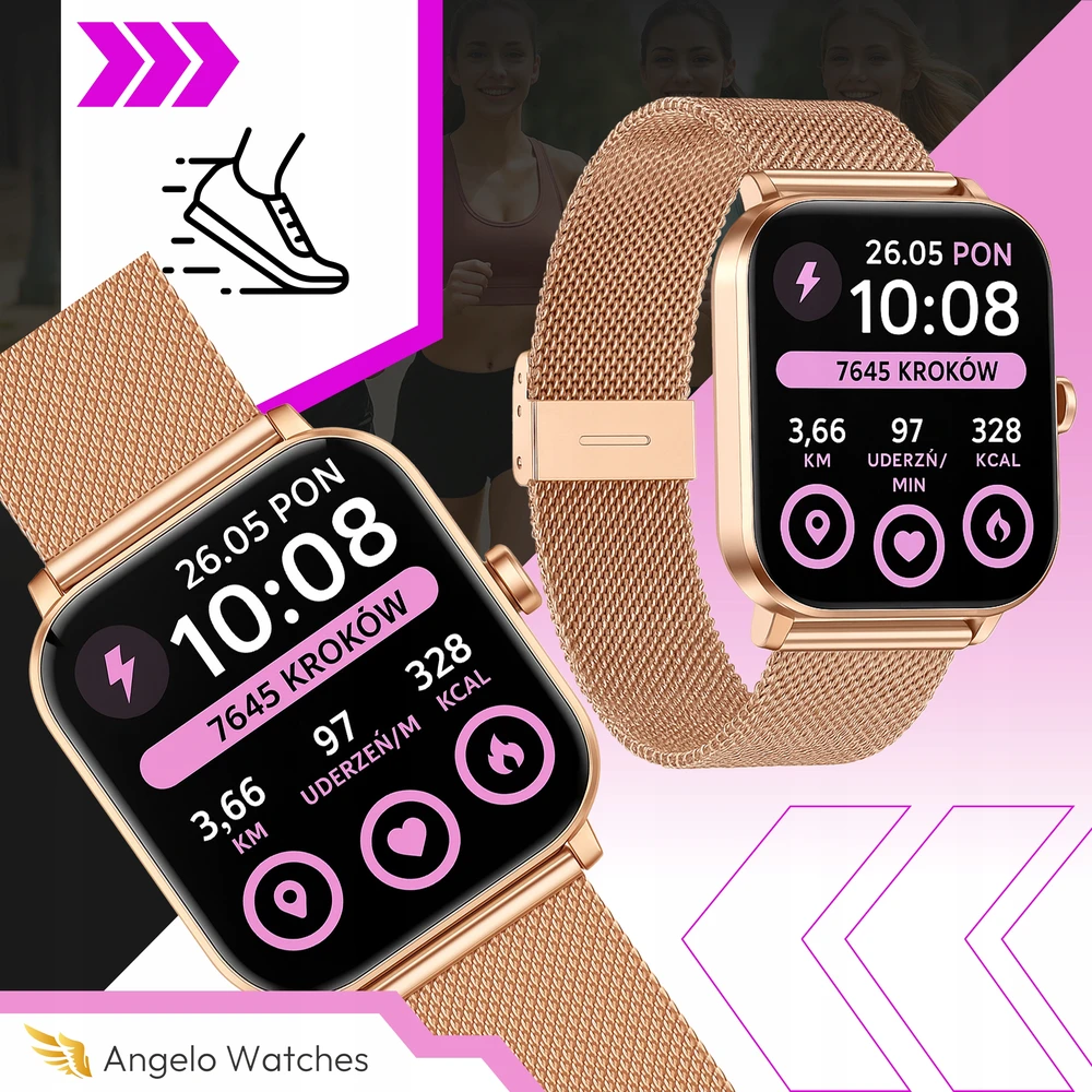 Išmanusis laikrodis Angelo Watches, 4 dirželiai