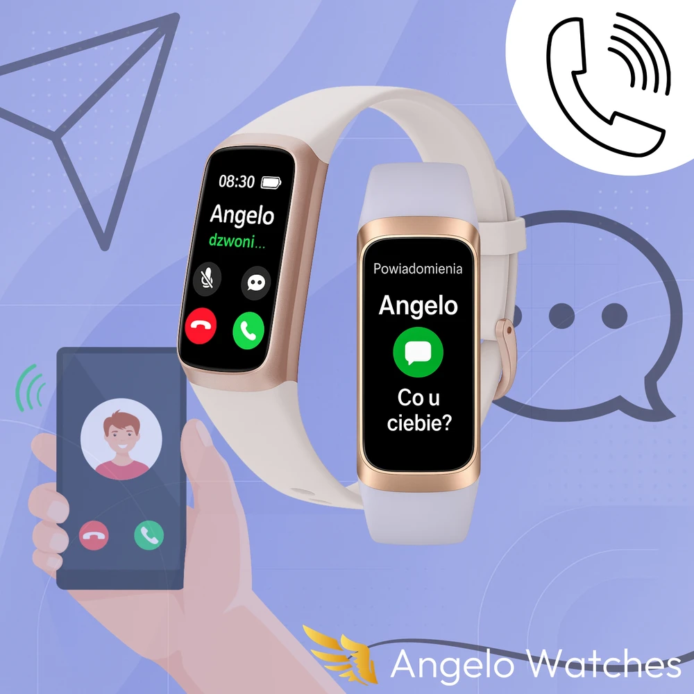 Išmanusis laikrodis Išmanioji apyrankė Angelo Watches C60, juoda