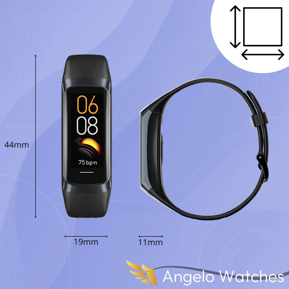 Išmanusis laikrodis Išmanioji apyrankė Angelo Watches C60, juoda