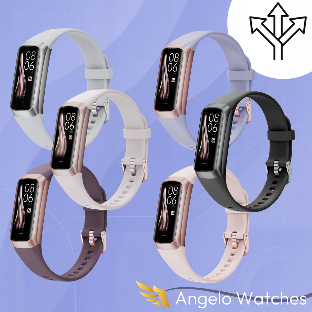 Išmanusis laikrodis Išmanioji apyrankė Angelo Watches C60, juoda