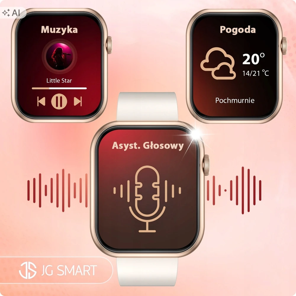 Išmanusis laikrodis JG Smart JGS-X7Pro, auksinis